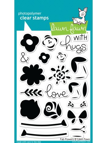 Lawn Fawn - Fab Flowers - Clear Stamp 4x6